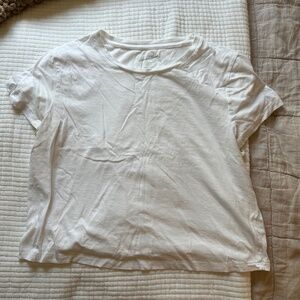 Universal Thread Shrunken Short Sleeve T-Shirt, Size XL, White